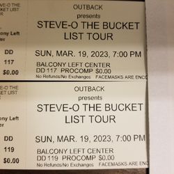 2 Steve-O The Bucketlist Tour Tickets
