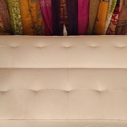 White Leather Futon Bed