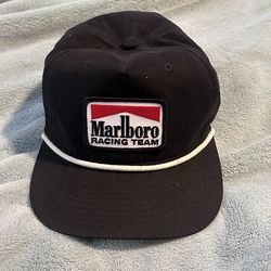 Decky Marlboro Racing Team Black Trucker Snapback Hat Cap