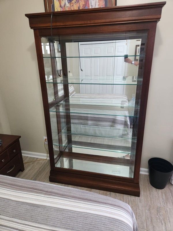 Lighted Curio Display Cabinet.