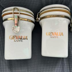 2 VTG GEVALIA KAFFE ROYAL CERAMICS JAR/ CANISTERs