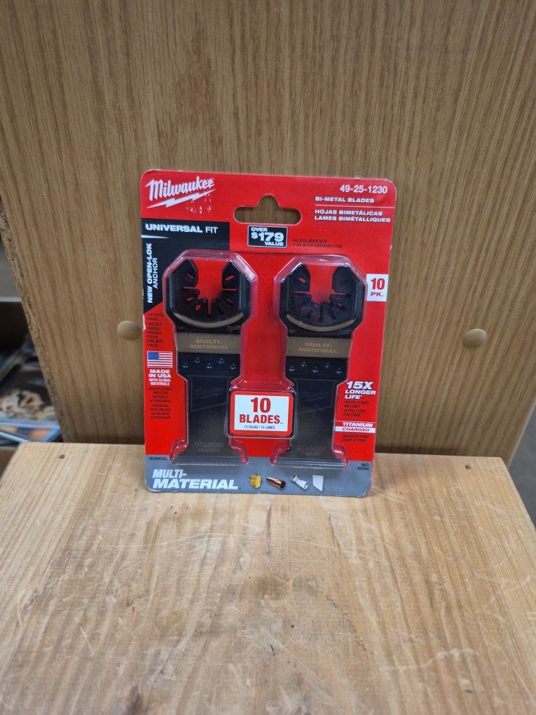 NEW Milwaukee 10 Pack Of Bi-Metal Blades 49-25-1230