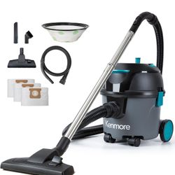 Kenmore Shop Bagged Canister Vacuum 3 Gallon Lightweight Cleaner High Efficient with 3 Cleaning Tools & Washable Filter for Household, Hard Floor, Car