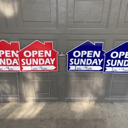 Open House Sunday Real Estate Signs