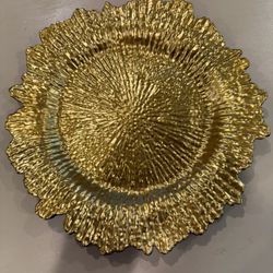 Gold Plastic Chargers - 250ct