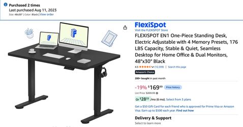 FLEXISPOT standing desk