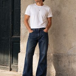 J. Crew Men’s Dark Blue High Heel Flare Bootcut Jeans