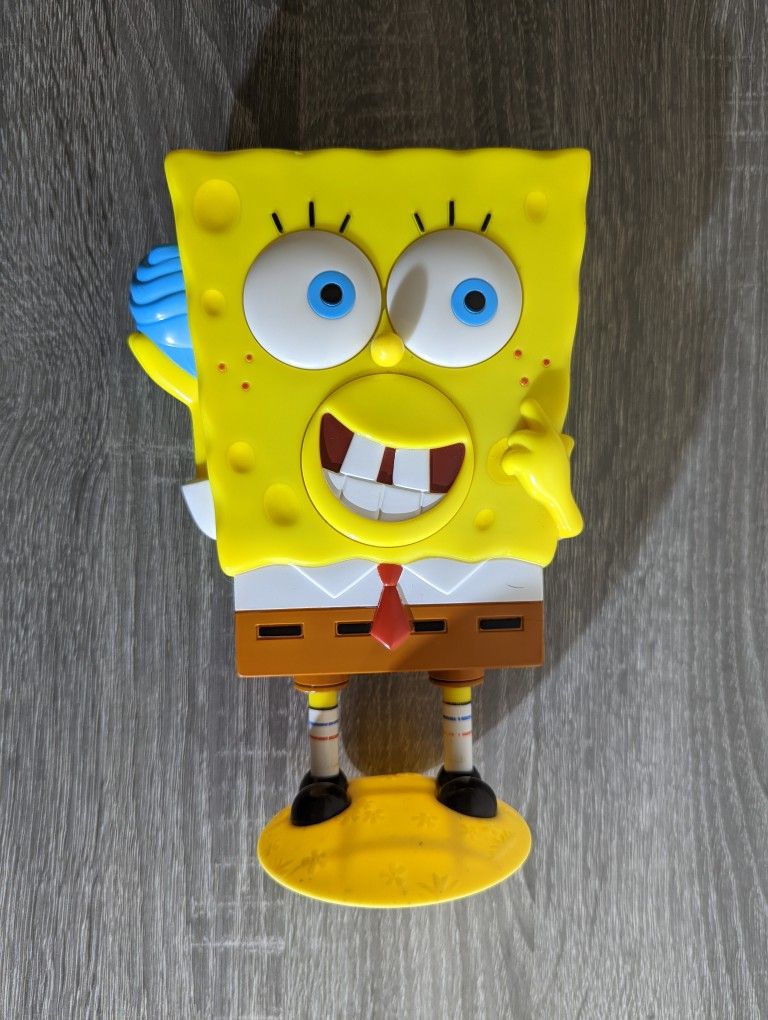 2004 Mattel Vintage Spongebob Squarepants push talk and spin Tested WORKS 8” 