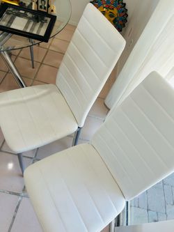 Set of 4 White Chairs $60