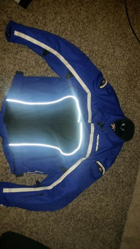 Male fieldsheer poddock motorcycle jacket, size large
