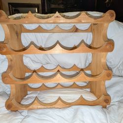 Vintage Solid Wood Wine Rack – 12 Bottle Storage