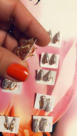 Brazilian 18k gold plated earrings