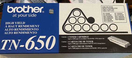 Brother Toner - TN650 - High Yield Up To 8000 Pages