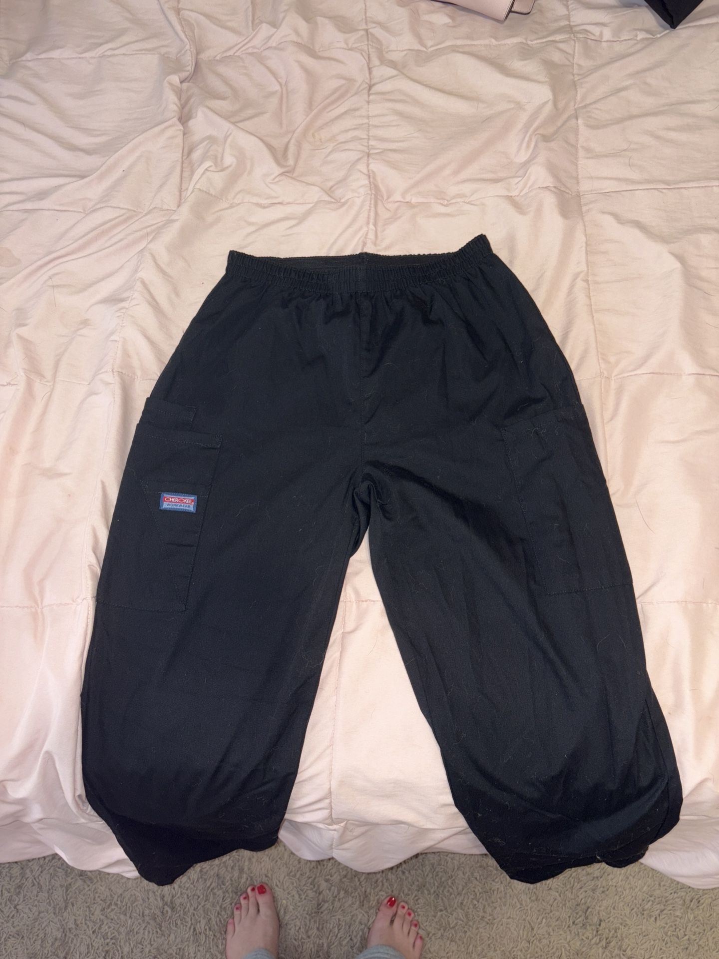 Black scrub pants