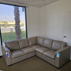 Italian Leather Sectional 