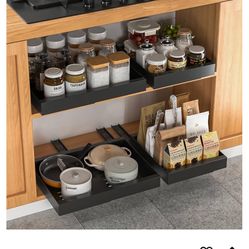 2pk Pull Out Cabinet Storage Organizer