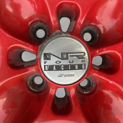 JDM Work NR4 Racing 4x100 15x6.5 Offset 32 Red for Sale in Moreno