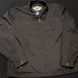 Harley Davidson Black Willie G Skull Soft Shell Nylon Lightweight Riding Jacket