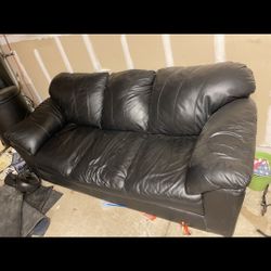 Faux Leather Sofa