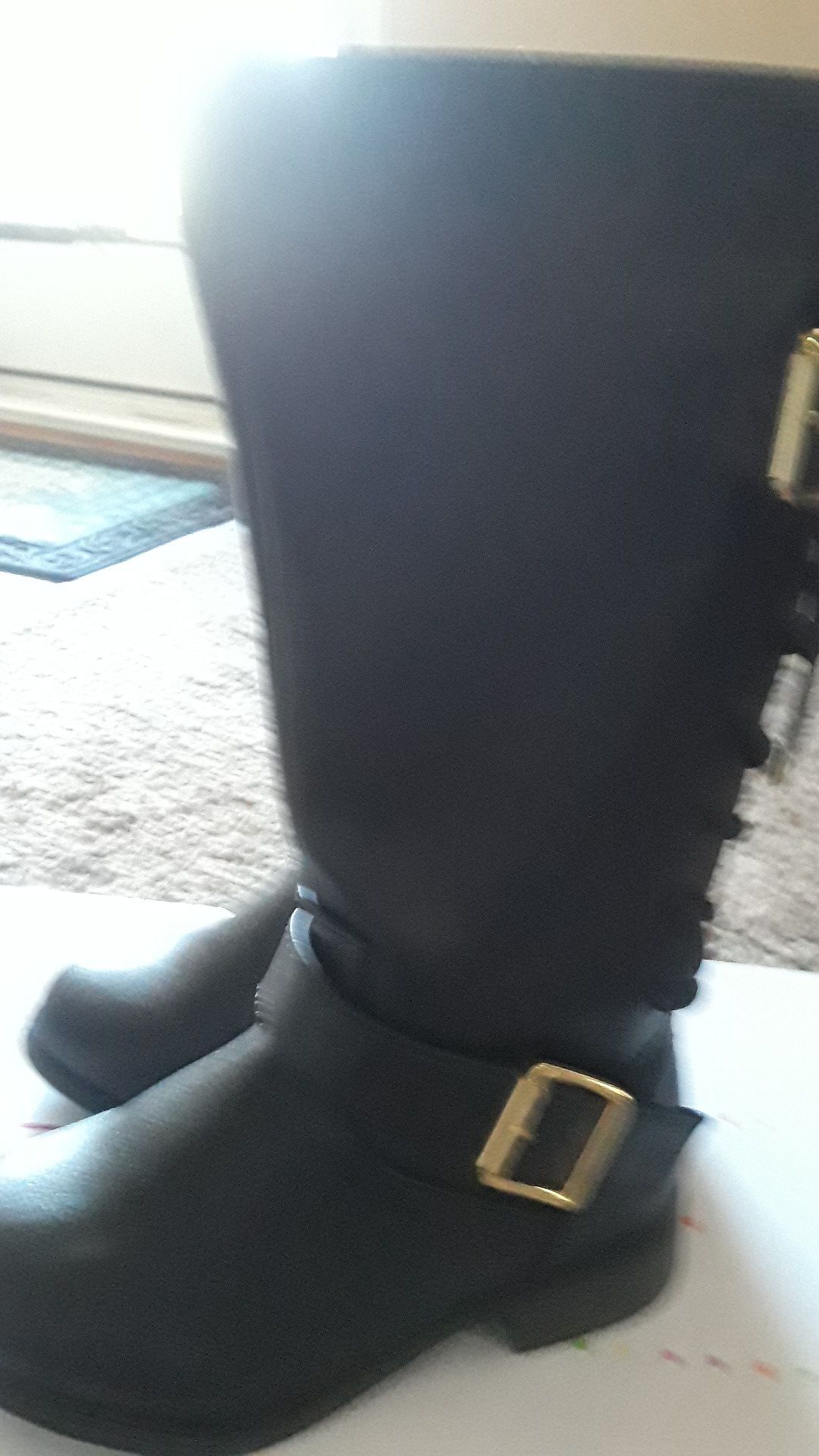 New Black boots for girls size 8