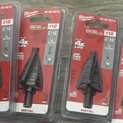 MILWAUKEE STEP DRILL BIT SIZE #12 (6 In Total)