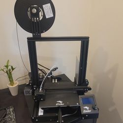 3D Printer Assembled With One Filament  Spool