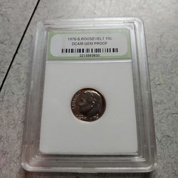 1976 S ROOSEVELT  DIME  DCAM GEM PROOF