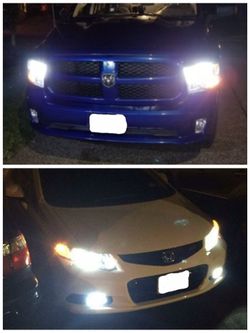 Car/Auto LED 72W 8000LM 6500K *6 Months Warranty* Headlight Bulbs Low, High, Fog, Daytime, Luces Led, 9005, 9006, 9012, H1, H3, H7, H11, H4, 9007, H13