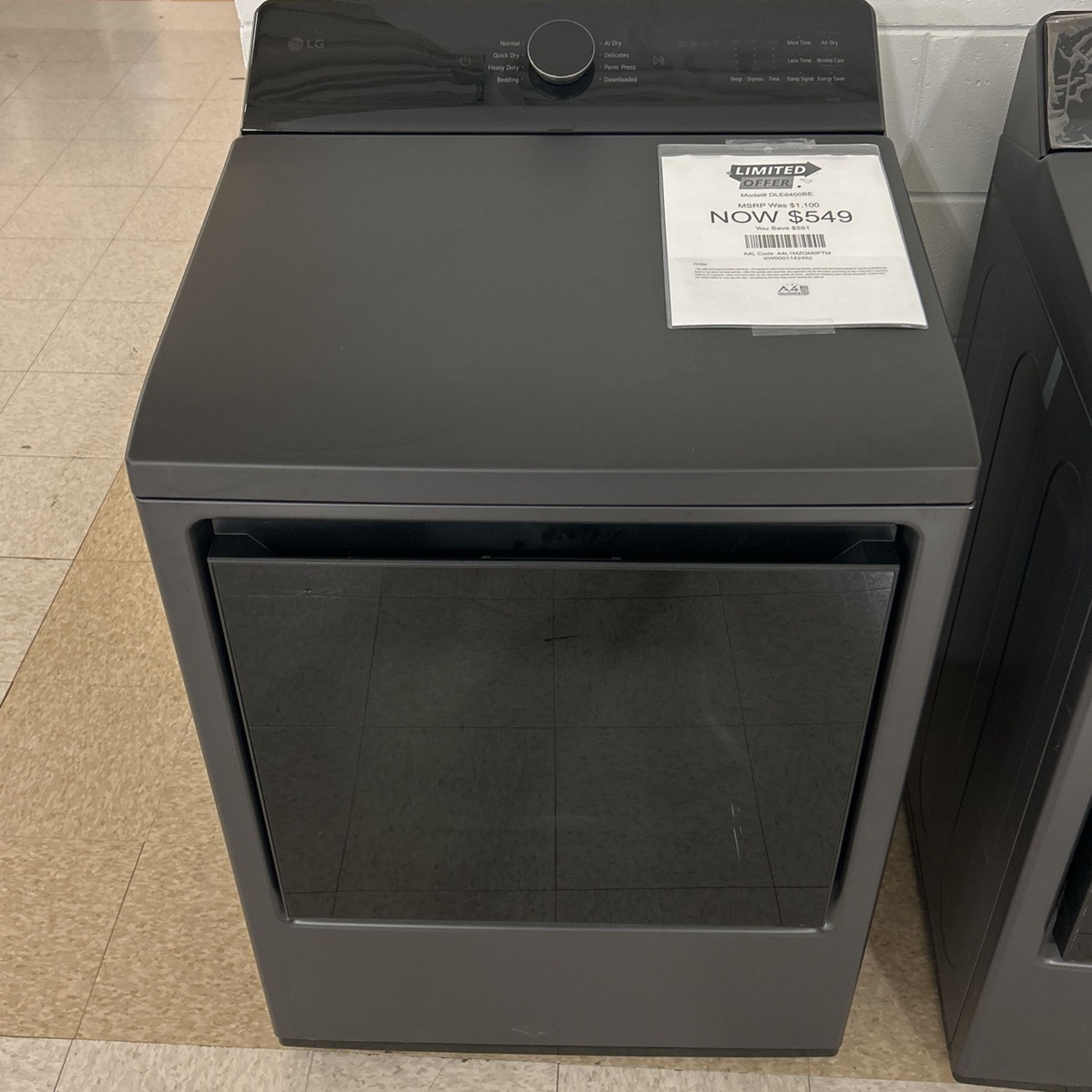scratch And Dent Electric Dryer Lg
