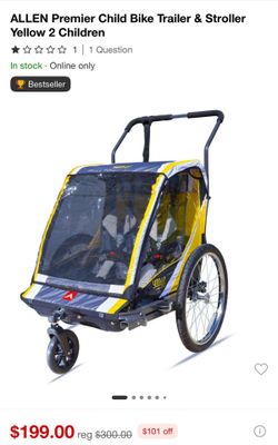 Allen premier bike trailer/stroller for 2 kids