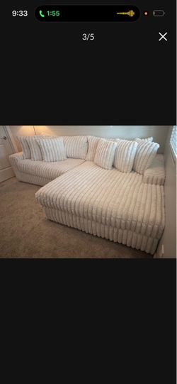 White  curdoroy couches