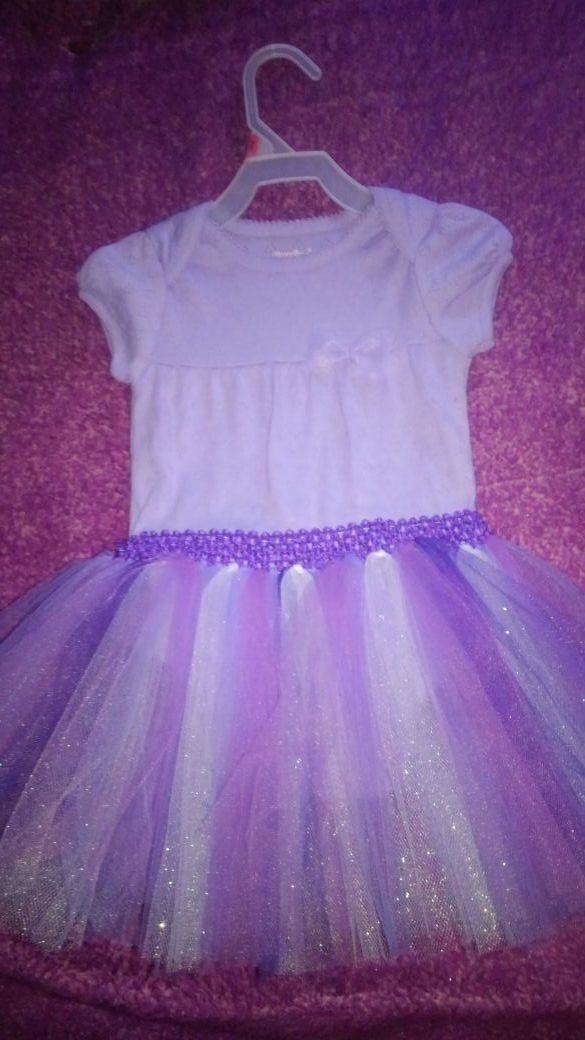 18 months handmade onsie tulle dress