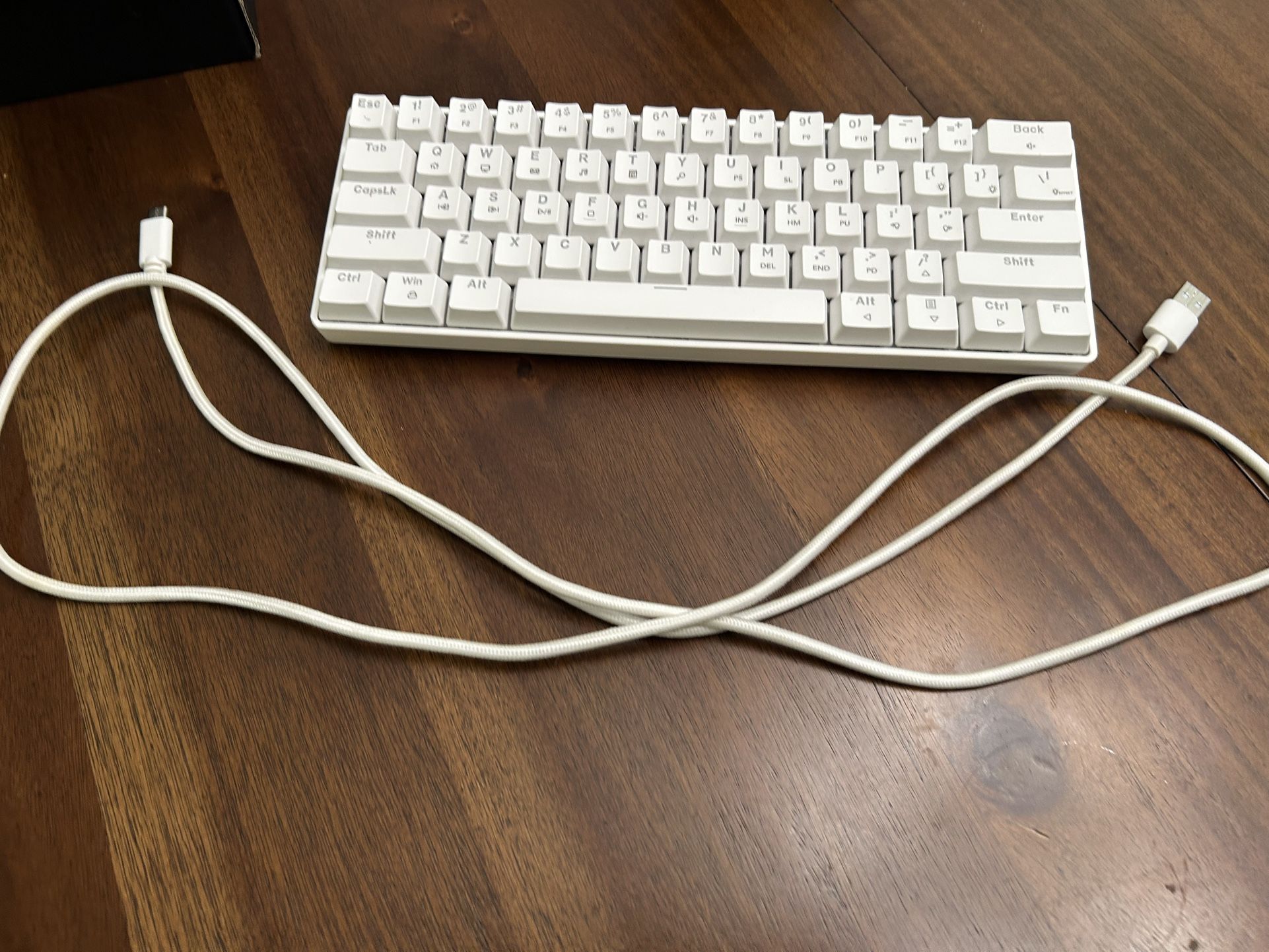GameStop 60% Keyboard White RGB