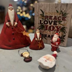Vintage Ceramic Santa Bundle 