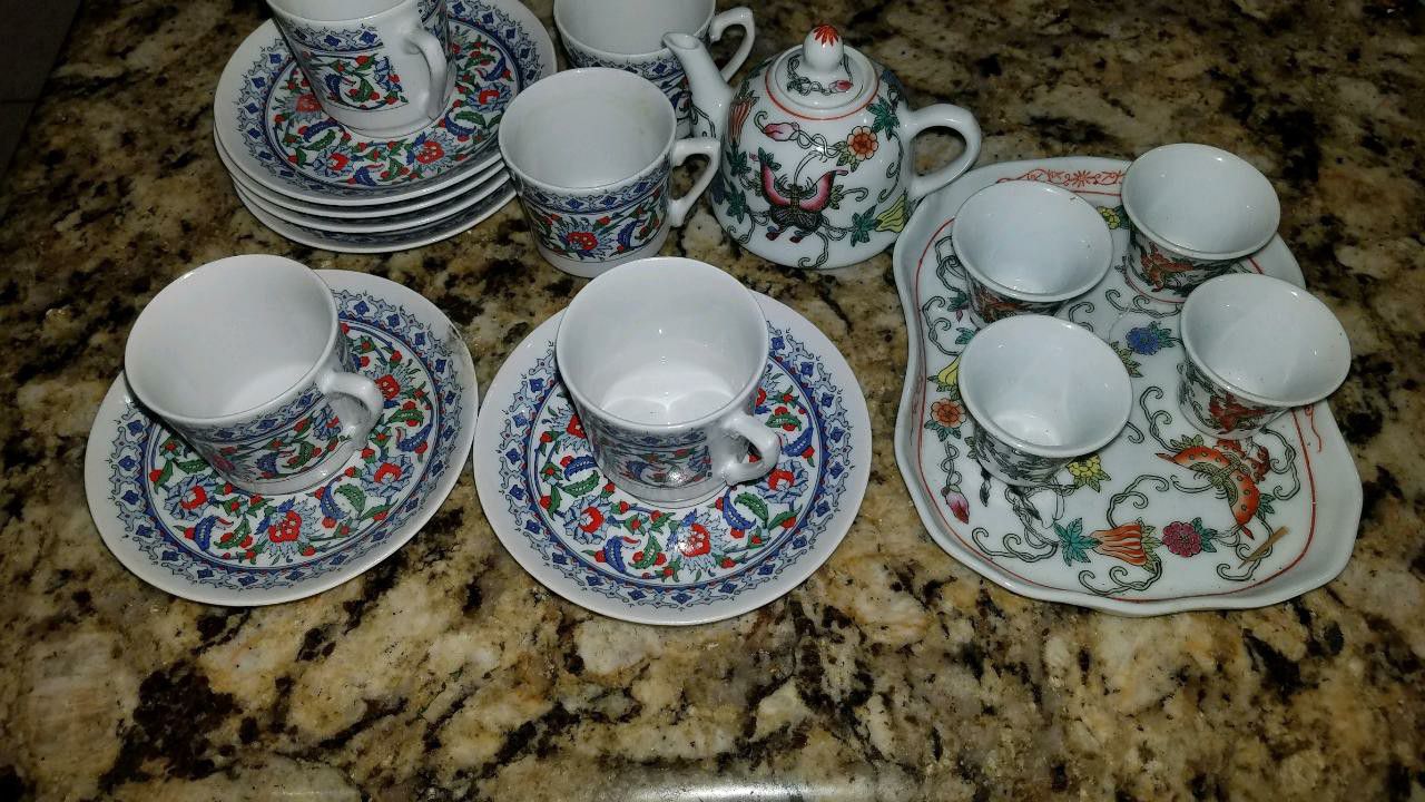 Colorful Turkish Tea Set
