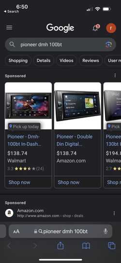 Pioneer Touch Screen Stereo
