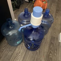 Four 5 Gallon Water Jugs $30