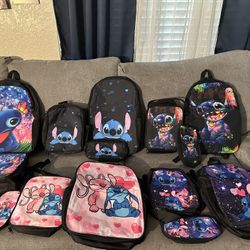New Stitch, Three-Piece Backpack Sets