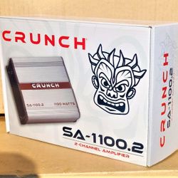 Crunch Smash Series 1100 Watts 2 Channel Power Amplifier SA-1100.2 Car Amp 🚨 Payment Options Available 🚨 No Credit Needed 🚨 
