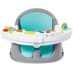 Infantino Music & Lights 3-in-1 Discovery Seat & Booster, Toddler Booster Seat for Dining Table or Kitchen Chair, Baby Activity Center & Snack Tray, T