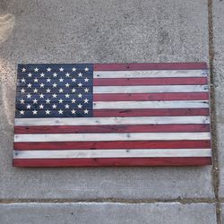 Wooden American Flag