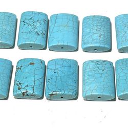 Pair Of Turquoise Beads.  489