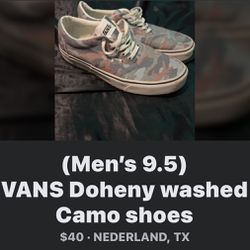 VANS Doheny Washed Camo (Men’s 9.5)
