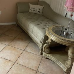 Loveseat With Small Table  In Great Condition 