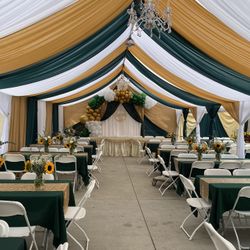 Draping——tent——balloongarland———tablecloths——backdrops——baptism—-wedding——birthday——