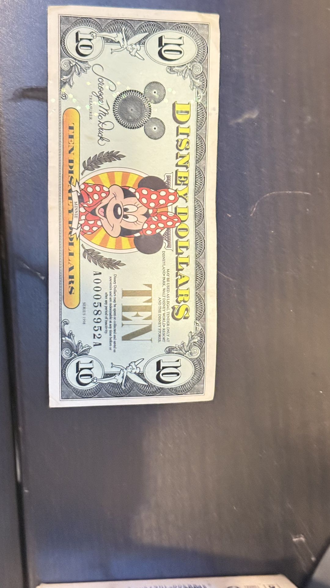 1998 $10 Disney Dollars
