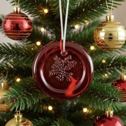 Lilique Holly Holiday Ornament