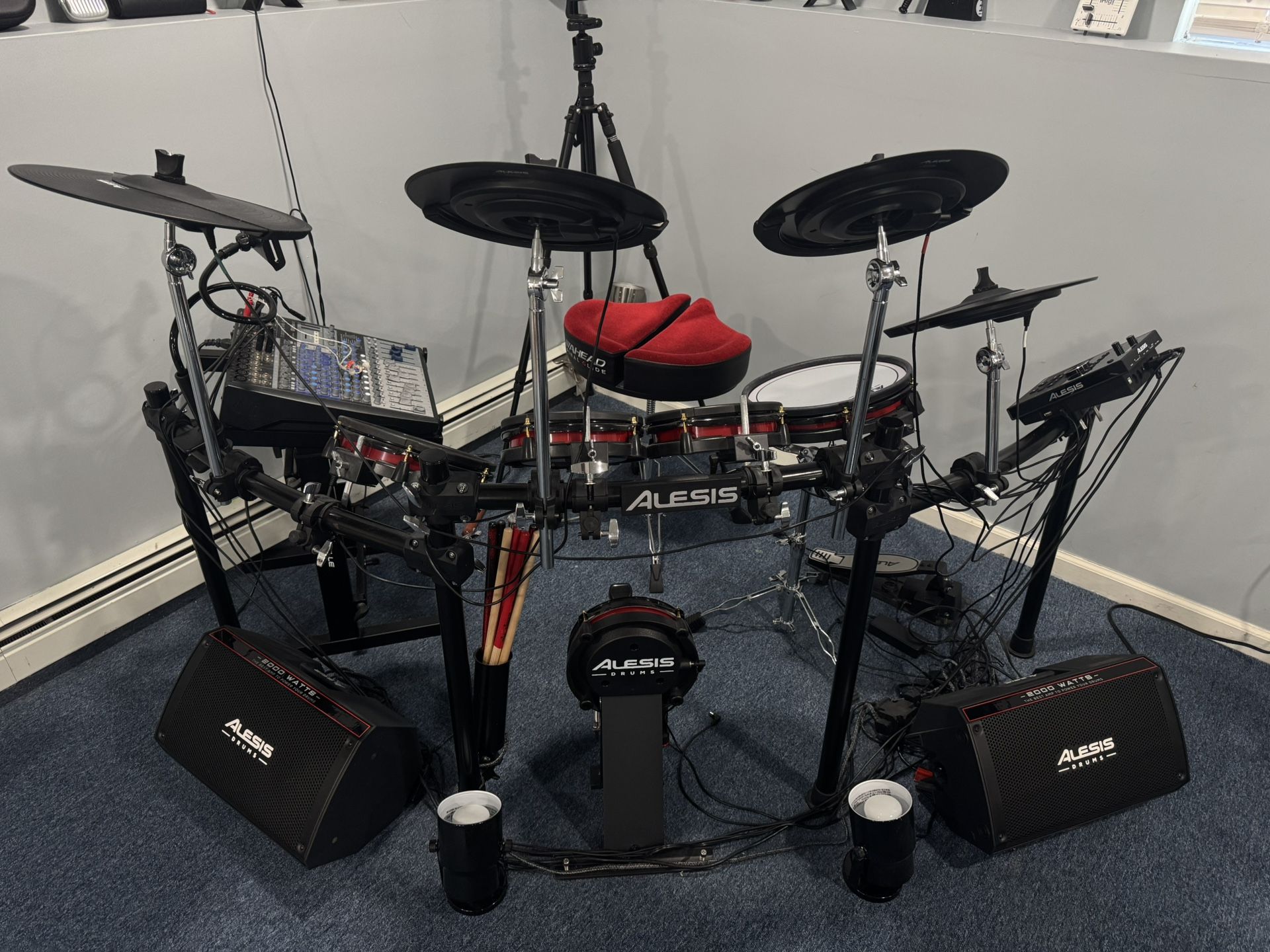 Alesis Crimson II SE 9-Piece Electronic Drum Kit With Mesh Heads + More