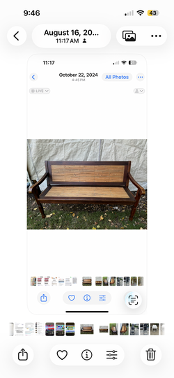 Cedar/bamboo bench