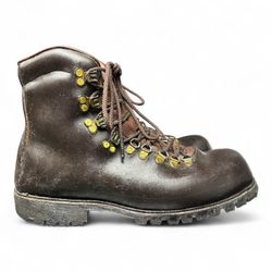 Vintage Van Gorkom Handcrafted Leather Steel Toe Boots – Men’s Size 13